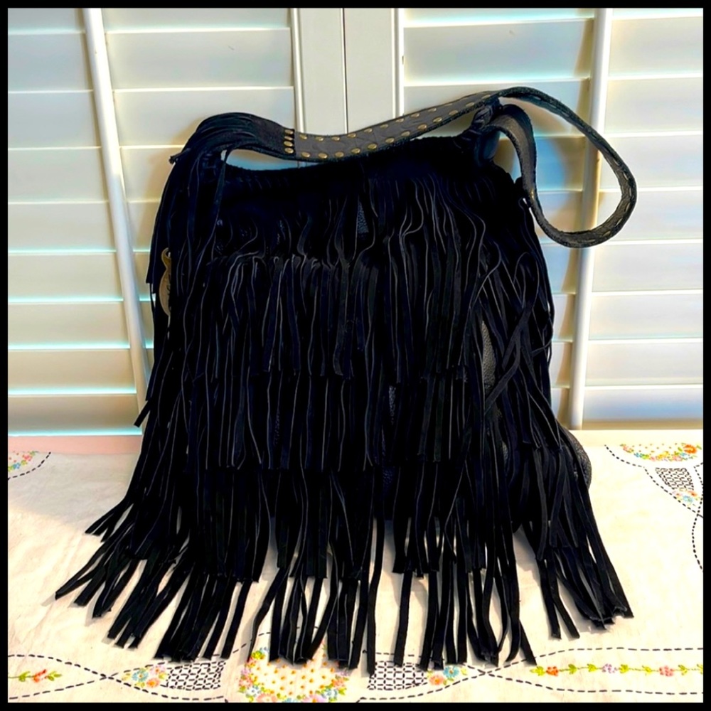 Camila Alves Genuine Leather/Suede Shoulder Bag
